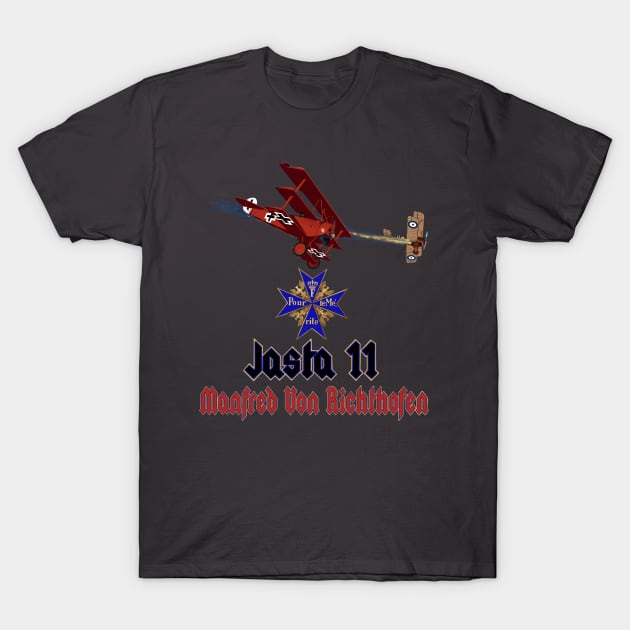 Red Baron Blue Max T-Shirt by DistractedGeek